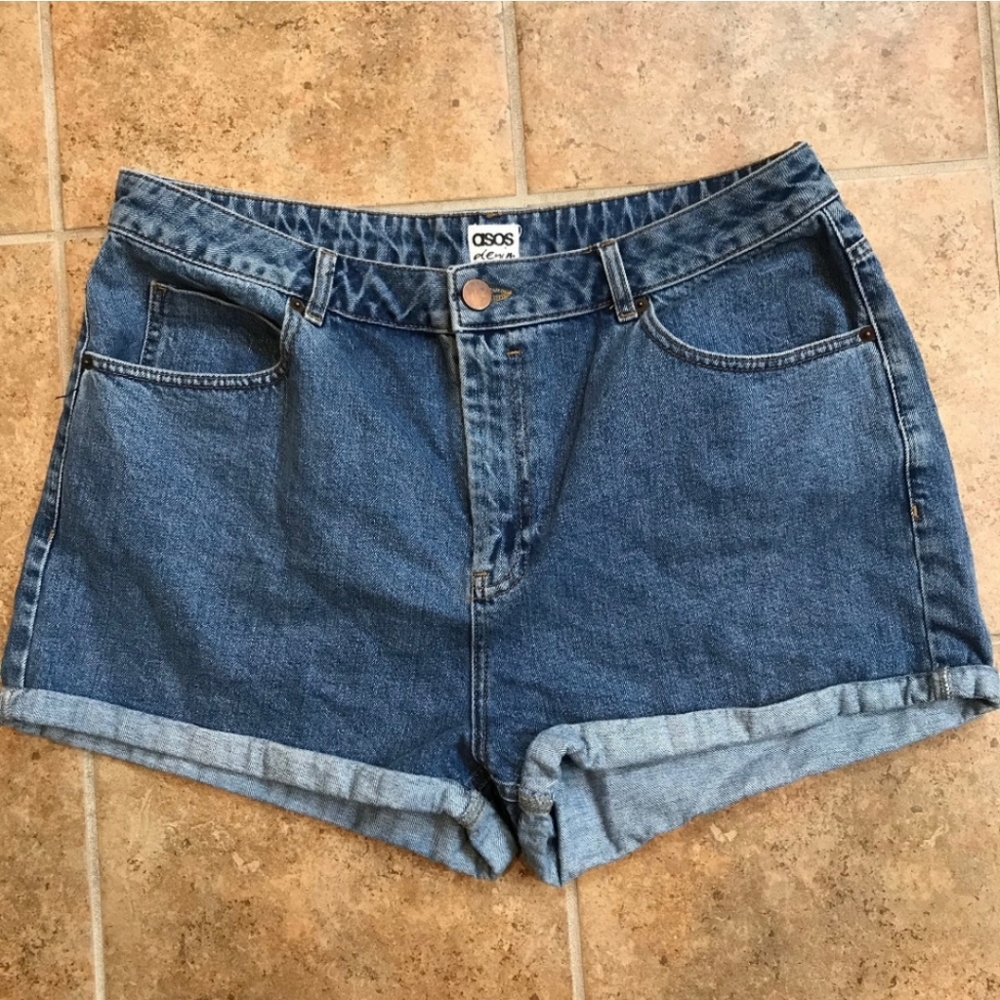 ASOS Denim Cuffed Jean Shorts